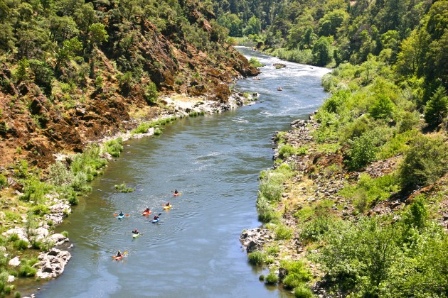 Kayaking on the recreation section of the Rogue River