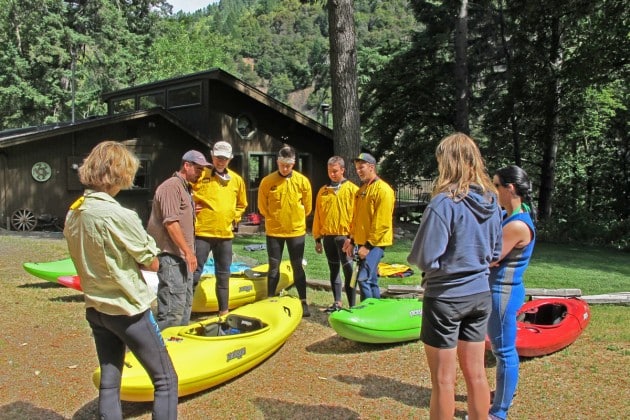 Beginning Kayak Instruction at the Sundance Lodge