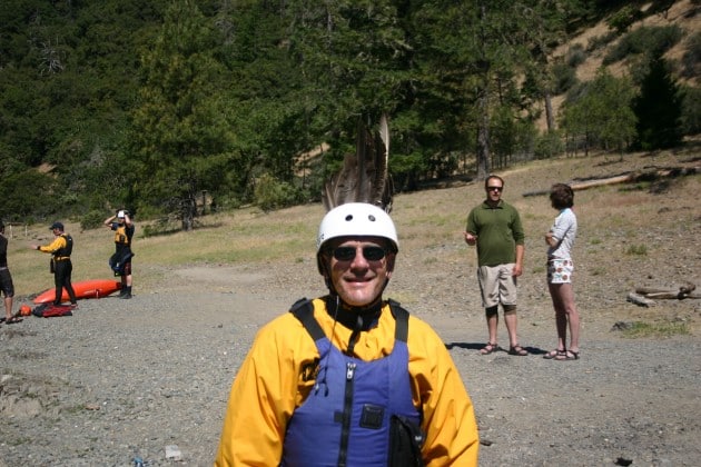 Big Chief Jim in Kayaking Attire on the Rogue River