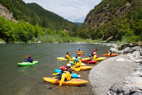 Kayakers on the Rogue River