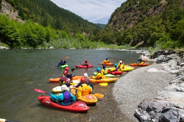 Kayaks on the rogue river