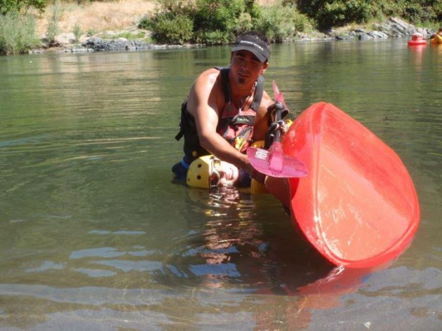 J.R. Teaching the Kayak Roll