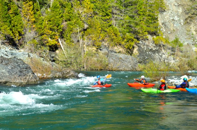 Whitewater kayaking on the smith river near crescent city, ca