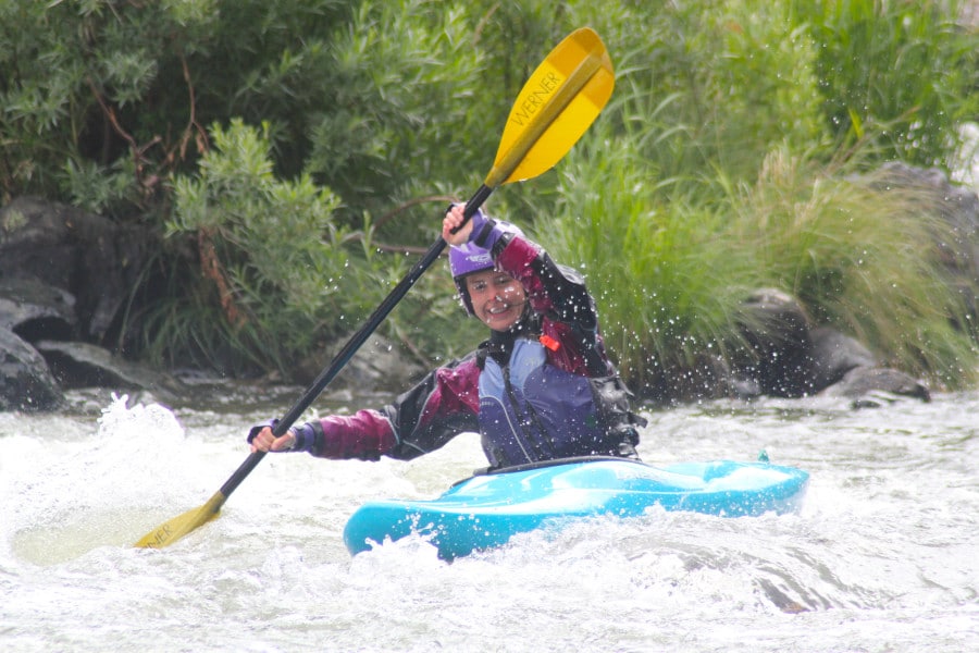 Zoe all smiles on the rogue river in oregon