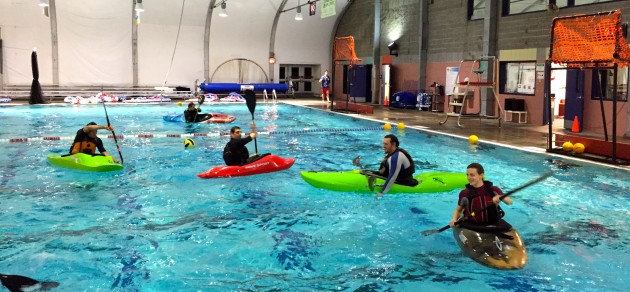 Pool session for kayakers