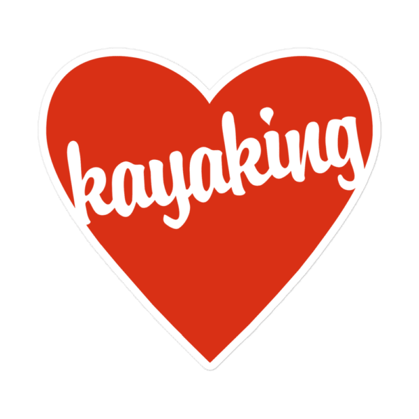 Heart kayaking sundance logo sticker